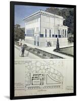 Villa Wagner, Vienna, Design Showing the Exterior of the House, Built of Steel and Concrete 1913-Otto Wagner-Framed Giclee Print