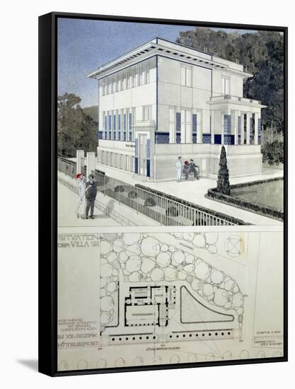 Villa Wagner, Vienna, Design Showing the Exterior of the House, Built of Steel and Concrete 1913-Otto Wagner-Framed Stretched Canvas