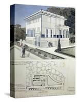 Villa Wagner, Vienna, Design Showing the Exterior of the House, Built of Steel and Concrete 1913-Otto Wagner-Stretched Canvas