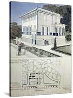 Villa Wagner, Vienna, Design Showing the Exterior of the House, Built of Steel and Concrete 1913-Otto Wagner-Stretched Canvas