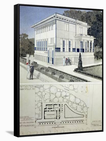 Villa Wagner, Vienna, Design Showing the Exterior of the House, Built of Steel and Concrete 1913-Otto Wagner-Framed Stretched Canvas