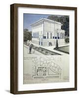 Villa Wagner, Vienna, Design Showing the Exterior of the House, Built of Steel and Concrete 1913-Otto Wagner-Framed Giclee Print