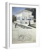 Villa Wagner, Vienna, Design Showing the Exterior of the House, Built of Steel and Concrete 1913-Otto Wagner-Framed Giclee Print