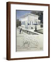 Villa Wagner, Vienna, Design Showing the Exterior of the House, Built of Steel and Concrete 1913-Otto Wagner-Framed Giclee Print