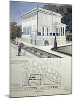 Villa Wagner, Vienna, Design Showing the Exterior of the House, Built of Steel and Concrete 1913-Otto Wagner-Mounted Premium Giclee Print