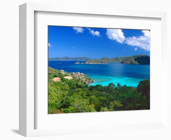 Villa with a View, Saint John, US Virgin Islands-George Oze-Framed Photographic Print