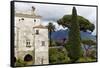 Villa with Garden, Ravello, Amalfi Coast, Italy-George Oze-Framed Stretched Canvas