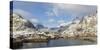 Village A i Lofoten on the island Moskenesoya. Lofoten Islands. Norway-Martin Zwick-Stretched Canvas