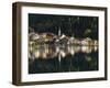 Village Alleghe at Lago di Alleghe at the foot of mount Civetta, Dolomites, Veneto, Italy-Martin Zwick-Framed Photographic Print