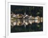 Village Alleghe at Lago di Alleghe at the foot of mount Civetta, Dolomites, Veneto, Italy-Martin Zwick-Framed Photographic Print