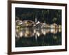 Village Alleghe at Lago di Alleghe at the foot of mount Civetta, Dolomites, Veneto, Italy-Martin Zwick-Framed Photographic Print