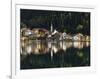 Village Alleghe at Lago di Alleghe at the foot of mount Civetta, Dolomites, Veneto, Italy-Martin Zwick-Framed Photographic Print