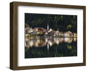 Village Alleghe at Lago di Alleghe at the foot of mount Civetta, Dolomites, Veneto, Italy-Martin Zwick-Framed Photographic Print