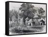 Village Along the Banks of the Niger-null-Framed Stretched Canvas