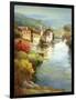 Village Along the River-Roger Decamp-Framed Art Print