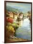 Village Along the River-Roger Decamp-Framed Art Print