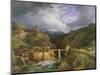 Village and Bridge of Crevola on the Road from Simplon to Domodossola, 1832 (Oil on Canvas)-Jean Charles Joseph Remond-Mounted Giclee Print