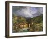 Village and Bridge of Crevola on the Road from Simplon to Domodossola, 1832 (Oil on Canvas)-Jean Charles Joseph Remond-Framed Giclee Print