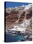 Village and Port, Oia, Santorini, Cyclades, Greek Islands, Greece, Europe-Sakis Papadopoulos-Stretched Canvas