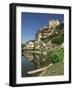 Village and River Dordogne, Beynac, Dordogne, Aquitaine, France-Michael Busselle-Framed Photographic Print