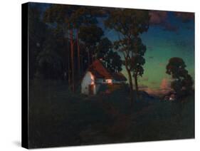 Village at Sunset, 1923-Konstantin Wroblewski-Stretched Canvas