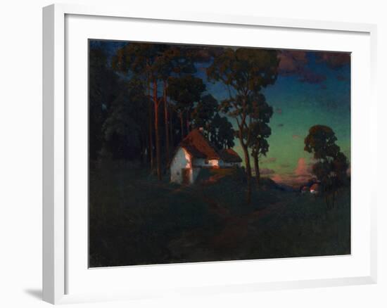 Village at Sunset, 1923-Konstantin Wroblewski-Framed Giclee Print