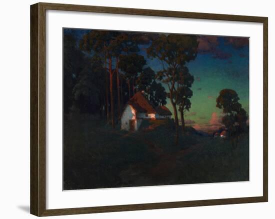 Village at Sunset, 1923-Konstantin Wroblewski-Framed Giclee Print