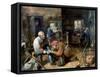 Village Barber-Surgeon-Adriaen Brouwer-Framed Stretched Canvas
