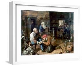 Village Barber-Surgeon-Adriaen Brouwer-Framed Giclee Print