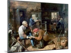 Village Barber-Surgeon-Adriaen Brouwer-Mounted Giclee Print