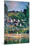 Village Behind the Fence-Paul C?zanne-Mounted Art Print