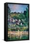 Village Behind the Fence-Paul C?zanne-Framed Stretched Canvas