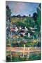 Village Behind The Fence-Paul Cézanne-Mounted Art Print