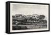 Village Between Assouan and Philae. Egypt, 1879-null-Framed Stretched Canvas