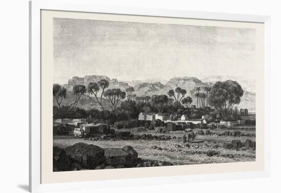 Village Between Assouan and Philae. Egypt, 1879-null-Framed Giclee Print