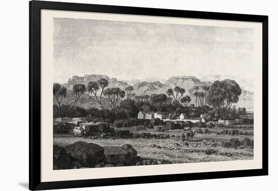 Village Between Assouan and Philae. Egypt, 1879-null-Framed Giclee Print