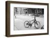 Village Bicycle (b/w)-Erin Clark-Framed Art Print
