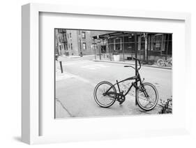 Village Bicycle (b/w)-Erin Clark-Framed Art Print