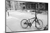 Village Bicycle (b/w)-Erin Clark-Mounted Art Print