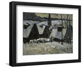 Village Breton Sous la Neige-Paul Gauguin-Framed Giclee Print