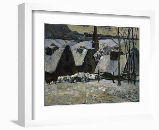 Village Breton Sous la Neige-Paul Gauguin-Framed Giclee Print