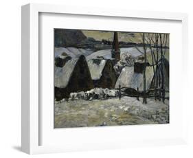 Village Breton Sous la Neige-Paul Gauguin-Framed Giclee Print