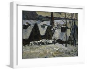 Village Breton Sous la Neige-Paul Gauguin-Framed Giclee Print