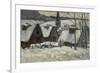 Village breton sous la neige-Paul Gauguin-Framed Giclee Print