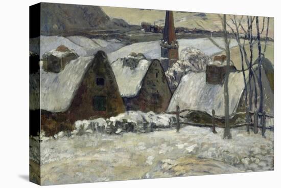Village breton sous la neige-Paul Gauguin-Stretched Canvas
