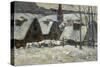 Village breton sous la neige-Paul Gauguin-Stretched Canvas