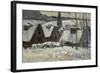 Village breton sous la neige-Paul Gauguin-Framed Giclee Print