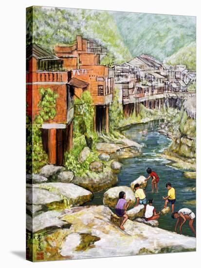 Village by the River, 1992-Komi Chen-Stretched Canvas