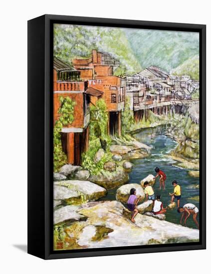 Village by the River, 1992-Komi Chen-Framed Stretched Canvas