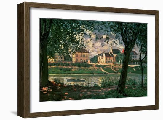 Village by the Seine (Villeneuve-La-Garenne)-Alfred Sisley-Framed Giclee Print